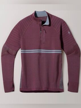 LN Smartwool Intraknit Merino Tech Men's {XL} 1/4 Zip Popover Pullover Top